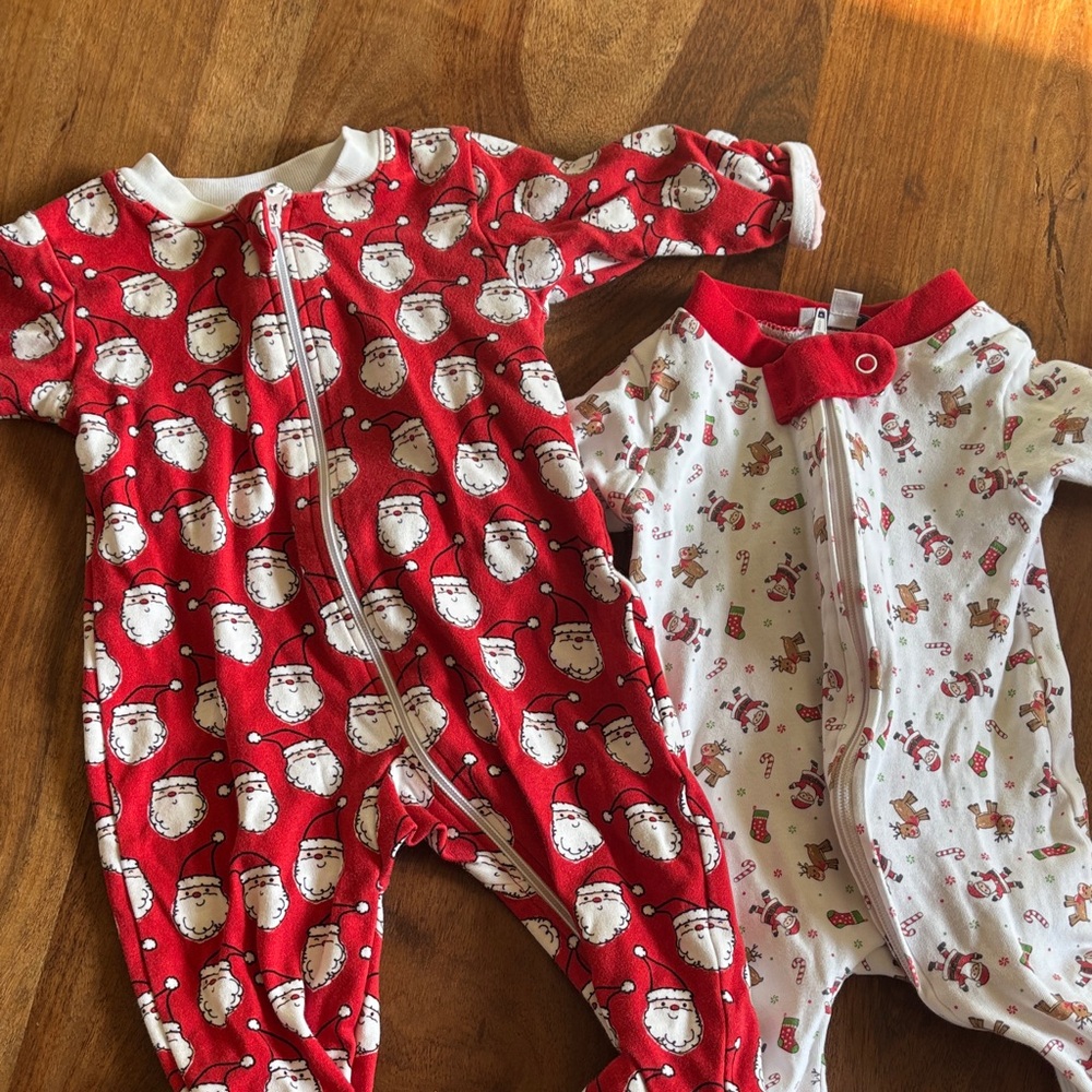 LOT - Kissy Kissy and Magnolia Baby Christmas NB onesies